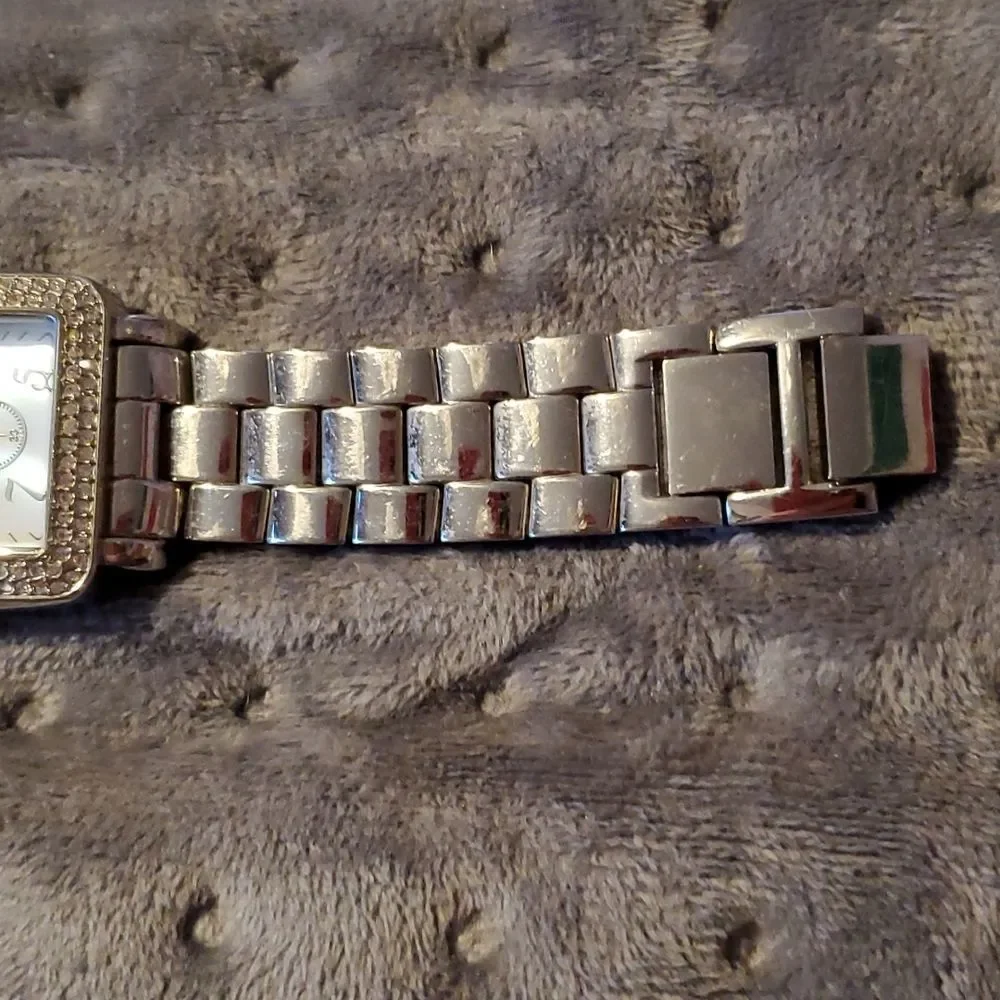 Hello Kitty Pave‎ CZ Bezel Silver Multi Dial Silver White Watch